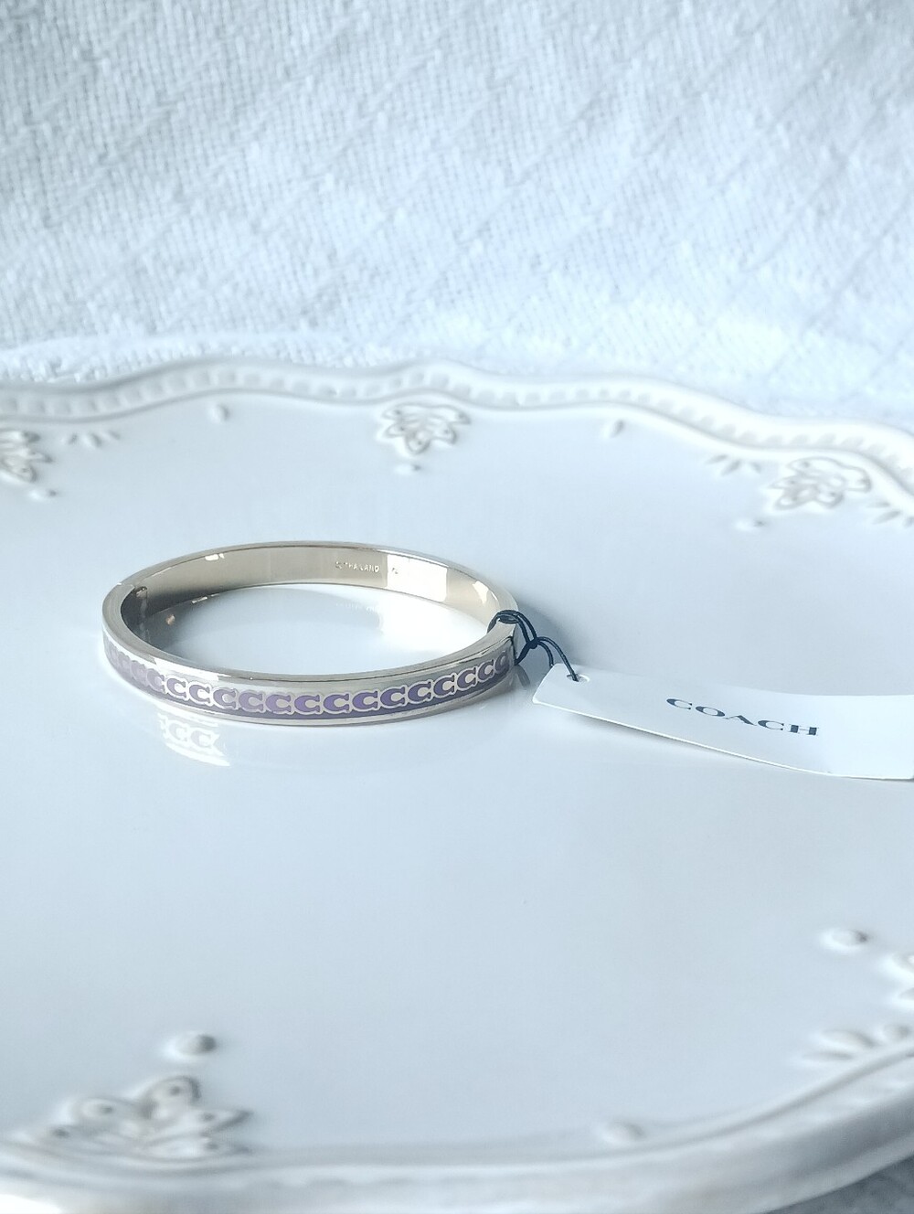 Coach Signature C Bangle Bracelet with Box